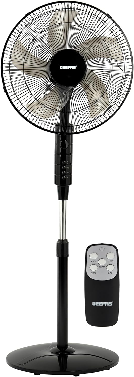 پنکه Geepas 16" Stand Fan with Remote Control - 3 Mode/Speed