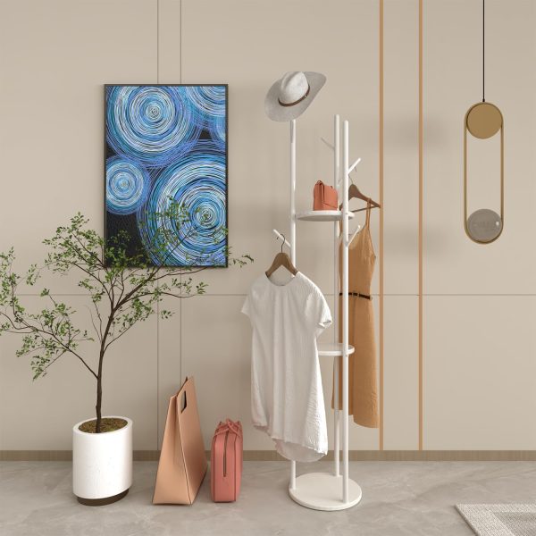 رگال Standing Coat Rack with Storage