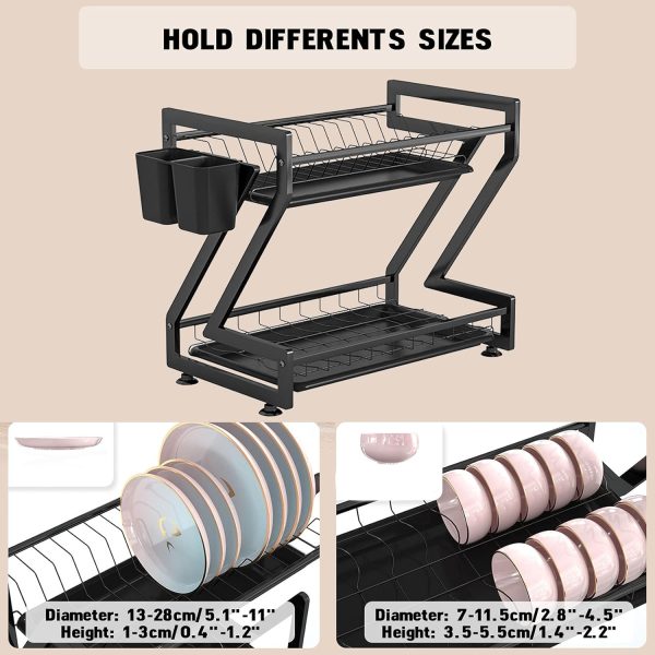 آبچکان Morelian Over The Sink Dish Drying Shelf Rack - تصویر 3