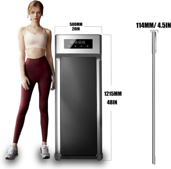 تردمیل Treadmill BEAPHIE 2 in 1 Under Desk Treadmill 3.5HP Electric Folding Treadmill Walking Running pad with Remote Control APP Controlled Treadmill for Home Office Assembly Needed - تصویر 6