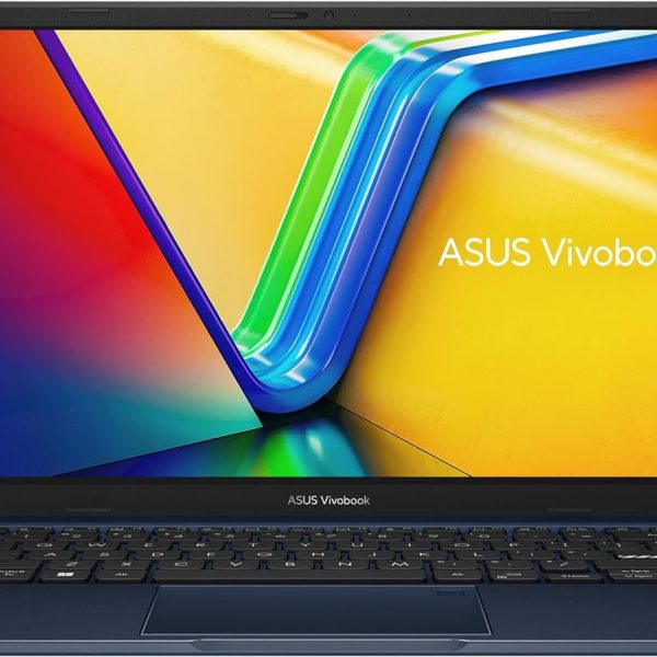 لپ تاپ ASUS Vivobook 14 X1404VA-EB214W (Quiet Blue) Slim Laptop, i7-1355U 8GB 512GB PCIE G3 SSD, Intel UMA, WIN11 HOME, 14-inch, HD Webcam, Fingerprint, Backlit-Eng-Arb-KB